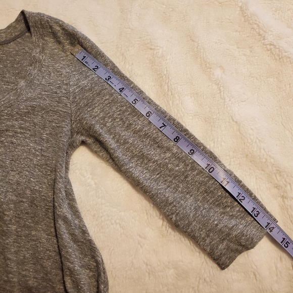 * Gray * Free People Beach Henley 1/2 Sleeve Flowy Dress - Picture 6 of 11